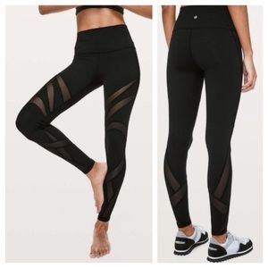 High-Rise Lululemon Mesh Leggings